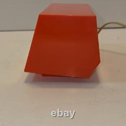 Horloge à bascule vintage MCM General Electric GE modèle 8114 orange fonctionne