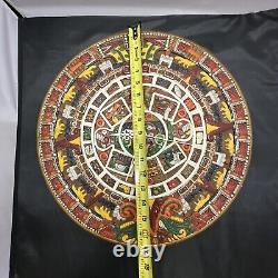 Horloge calendrier maya General Electric fabriquée aux États-Unis Rare Mexique Vintage Ancienne