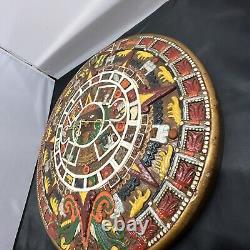 Horloge calendrier maya General Electric fabriquée aux États-Unis Rare Mexique Vintage Ancienne