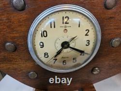 Horloge de bureau et de mantel Vintage de réveil à hélice d'avion General Electric Modèle 7H94