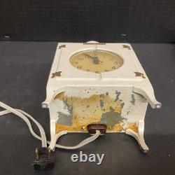 Horloge de bureau rare Vintage GE Telechron General Electric Réfrigérateur