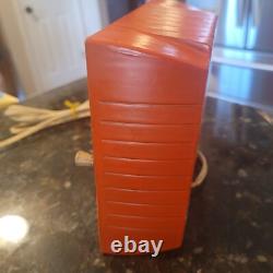 Horloge de chef General Electric ORANGE vintage 1946-1948 avec minuterie, modèle 2H18, testée