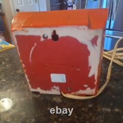 Horloge de chef General Electric ORANGE vintage 1946-1948 avec minuterie, modèle 2H18, testée