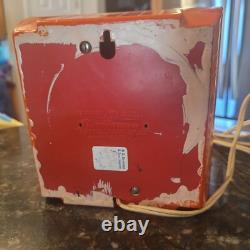 Horloge de chef General Electric ORANGE vintage 1946-1948 avec minuterie, modèle 2H18, testée