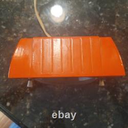 Horloge de chef General Electric ORANGE vintage 1946-1948 avec minuterie, modèle 2H18, testée