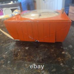 Horloge de chef General Electric ORANGE vintage 1946-1948 avec minuterie, modèle 2H18, testée Horloge de chef General Electric ORANGE vintage 1946-1948 avec minuterie, modèle 2H18, testée