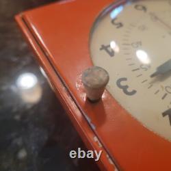 Horloge de chef General Electric ORANGE vintage 1946-1948 avec minuterie, modèle 2H18, testée
