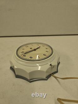 Horloge de cuisine murale vintage 8 MCM GE Electric General Electric Hostess 2H02 FONCTIONNE