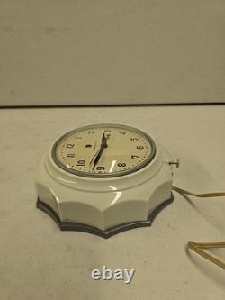 Horloge de cuisine murale vintage 8 MCM GE Electric General Electric Hostess 2H02 FONCTIONNE