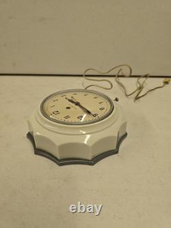 Horloge de cuisine murale vintage 8 MCM GE Electric General Electric Hostess 2H02 FONCTIONNE