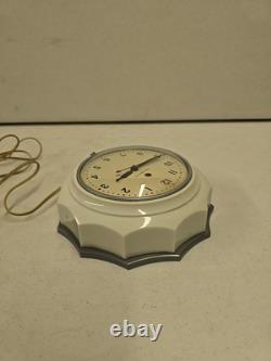 Horloge de cuisine murale vintage 8 MCM GE Electric General Electric Hostess 2H02 FONCTIONNE