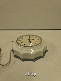 Horloge de cuisine murale vintage 8 MCM GE Electric General Electric Hostess 2H02 FONCTIONNE