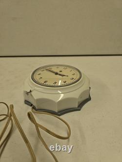 Horloge de cuisine murale vintage 8 MCM GE Electric General Electric Hostess 2H02 FONCTIONNE