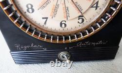 Horloge de minuterie domestique internationale General Electric 8B52 en bakélite rare, fonctionnelle