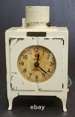 Horloge de réfrigérateur VTG GE Telechron Ashland Massachusetts avec cordon en métal coulé USA