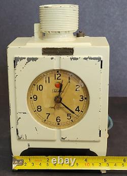 Horloge de réfrigérateur VTG GE Telechron Ashland Massachusetts avec cordon en métal coulé USA