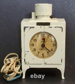 Horloge de réfrigérateur VTG GE Telechron Ashland Massachusetts avec cordon en métal coulé USA