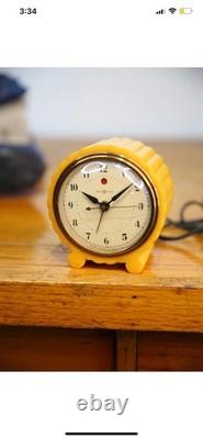 Horloge électrique antique Art Déco Catalin Bakélite Vintage Ge General Electric