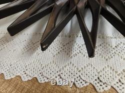 Horloge étoile en plastique brun General Electric moderne danois vintage Mcm