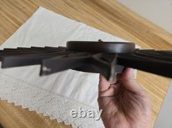 Horloge étoile en plastique brun General Electric moderne danois vintage Mcm