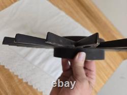 Horloge étoile en plastique brun General Electric moderne danois vintage Mcm