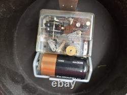 Horloge étoile en plastique brun General Electric moderne danois vintage Mcm