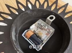 Horloge étoile en plastique brun General Electric moderne danois vintage Mcm