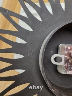 Horloge étoile en plastique brun General Electric moderne danois vintage Mcm