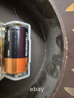 Horloge étoile en plastique brun General Electric moderne danois vintage Mcm