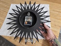 Horloge étoile en plastique brun General Electric moderne danois vintage Mcm