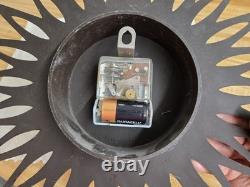 Horloge étoile en plastique brun General Electric moderne danois vintage Mcm