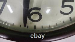 Horloge murale Vintage GE General Electric Telechron École Fonctionne Bakélite 10,5