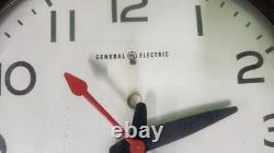Horloge murale Vintage GE General Electric Telechron École Fonctionne Bakélite 10,5