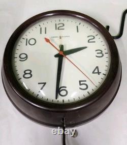 Horloge murale Vintage GE General Electric Telechron École Fonctionne Bakélite 10,5