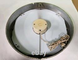 Horloge murale Vintage GE General Electric Telechron École Fonctionne CHAMPAGNE Exct