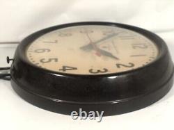 Horloge murale Vintage GE General Electric Telechron avec aiguille balayeuse 1HA1612 USA