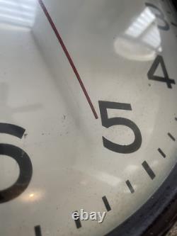 Horloge murale Vintage General Electric 17.5 2915 RED EYE Fabriquée aux États-Unis Testée Fonctionnelle