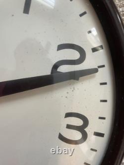 Horloge murale Vintage General Electric 17.5 2915 RED EYE Fabriquée aux États-Unis Testée Fonctionnelle