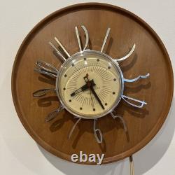 Horloge murale Vintage General Electric Telechron Wellwood 2H59 MCM en excellent état