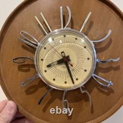 Horloge murale Vintage General Electric Telechron Wellwood 2H59 MCM en excellent état