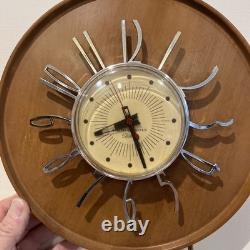 Horloge murale Vintage General Electric Telechron Wellwood 2H59 MCM en excellent état