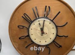 Horloge murale Vintage General Electric Telechron Wellwood Modèle 2H59 Mid-Century