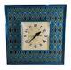 Horloge Murale Bleue à Motif Vtg Mid Century General Electric Model 2548 Fonctionne
