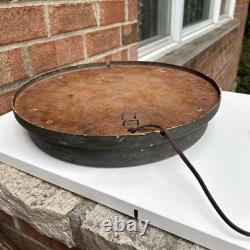 Horloge murale d'école General Electric 17,5 Vintage EN FONCTIONNEMENT Sans verre En l'état