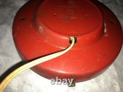 Horloge murale de cuisine GENERAL ELECTRIC 2H26 vintage des années 1960, rouge/blanc, diamètre 7¼, fonctionne