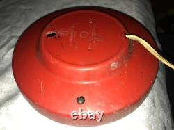 Horloge murale de cuisine GENERAL ELECTRIC 2H26 vintage des années 1960, rouge/blanc, diamètre 7¼, fonctionne