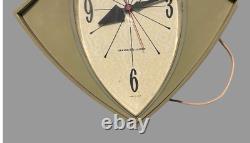 Horloge murale électrique vintage GE verte avocat du milieu du siècle moderne General Electric