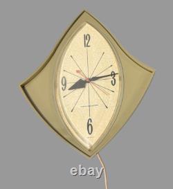 Horloge murale électrique vintage GE verte avocat du milieu du siècle moderne General Electric