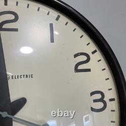 Horloge murale en bakélite General Electric 17,5 2915C vintage fabriquée aux États-Unis, testée et fonctionnelle