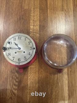 Horloge murale industrielle Vintage General Electric CS-9, cloche de navire, incendie